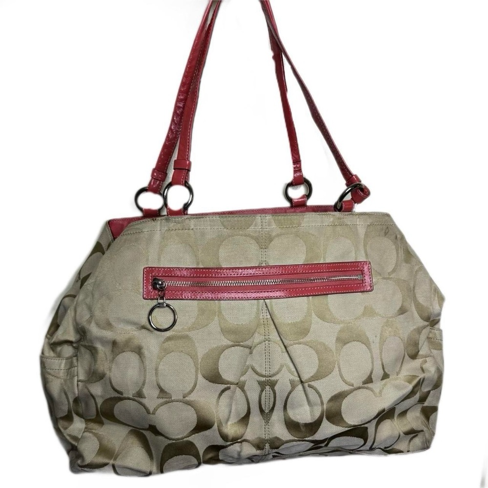 Coach Beige Tote Shoulder Bag